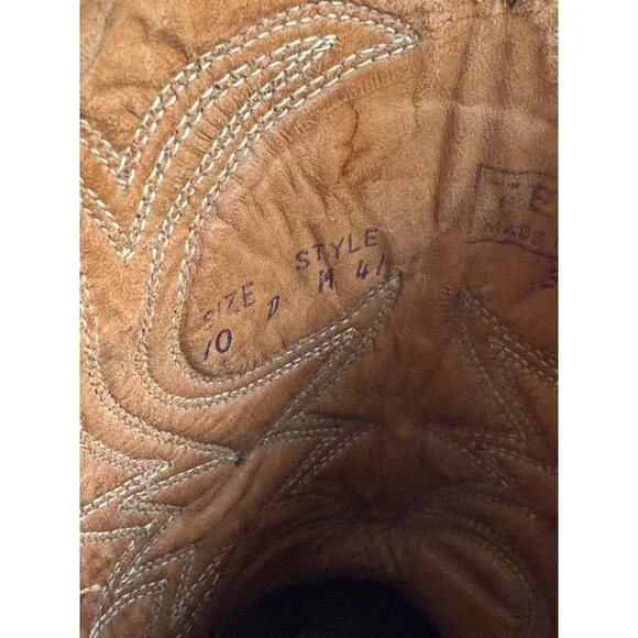 Vintage 80's Texas Brand Mens Western Boot Size 10D Leather - Picture 7 of 16